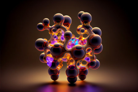 Science or medical background with molecules and atoms.の素材