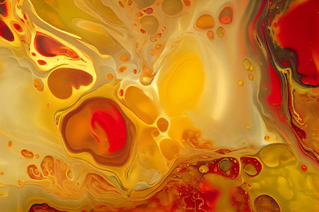 Colorful liquid paints mixed together creating modern abstract. High quality illustration