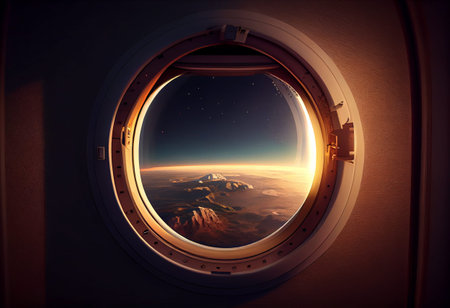 Airplane Window Seat Travel Background