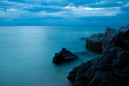 Sunset At the beach of Koh Lan , Thailand のeditorial素材
