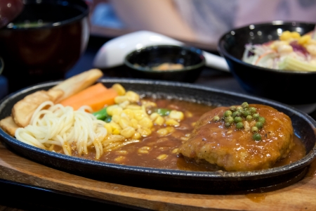 Hambagu Steak setの写真素材