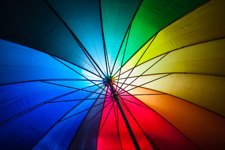 Abstract photography from colourful umbrellaの写真素材