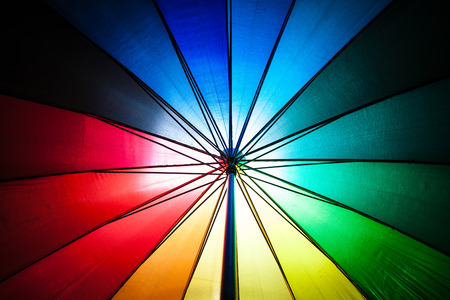 Abstract photography from colourful umbrellaの写真素材