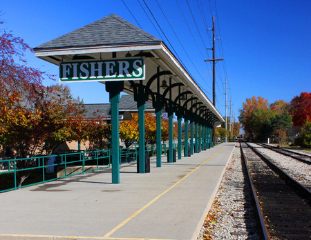 canopy at Fishers, Indiana train stationの写真素材