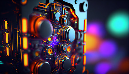 3d rendering of abstract technology concept background. High resolution image.の素材