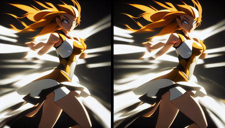 Sexy blonde girl in a yellow dress. Sexy girl in a sexy dress.の素材