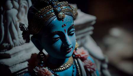 Goddess of Hindu God Ganesha, close-upの素材