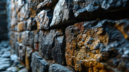 Old stone wall texture background close up. Stone wall texture background.の素材