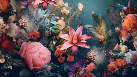 Beautiful floral background, close-up. Floral background.の素材