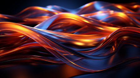 3d rendering of abstract wavy liquid background. Futuristic technology style.の素材