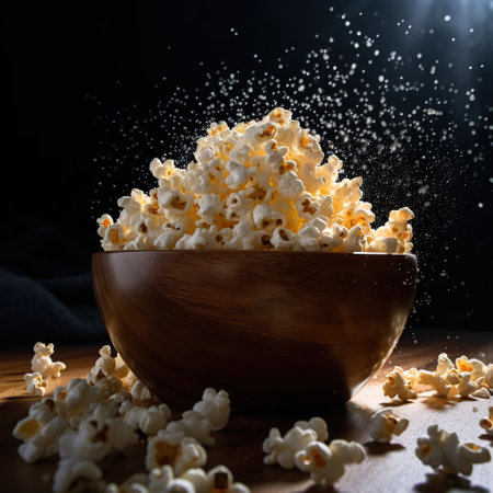 Realistic photo of Popcorn. Close-Up Food Photographyの素材