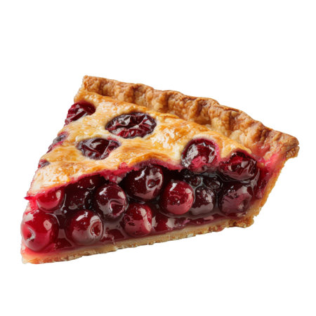 A Slice of Cherry Pie with Flaky Crustの素材