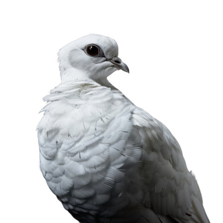 White Dove with Red Eye and Transparent Backgroundの素材