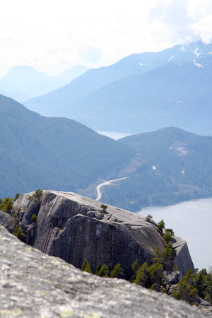 Mountain rock and roadの写真素材