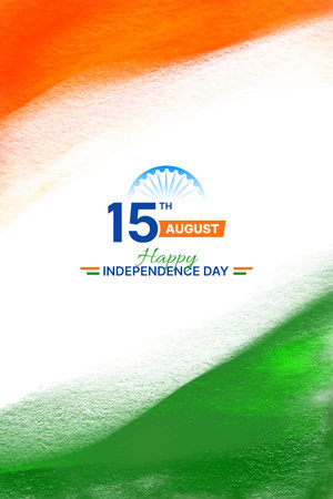 Indian flag Tricolor oil pastel crayon, paint brush stroke background for 15th August independence...