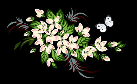 Bouquet of wildflowers naturalismのイラスト素材