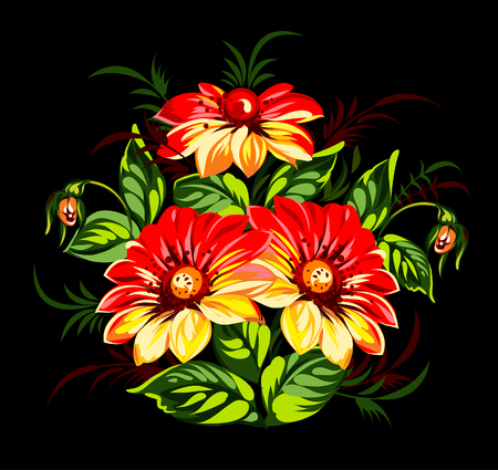 Bouquet of wildflowersのイラスト素材