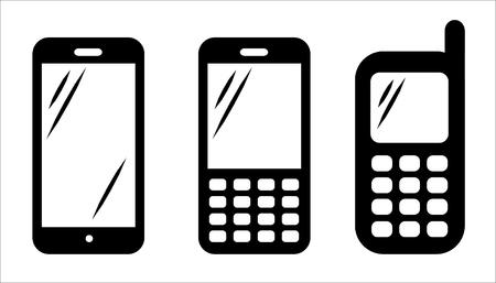 mobile phone iconのイラスト素材