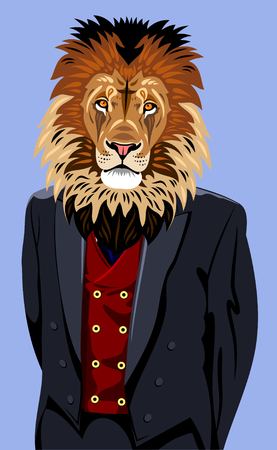 Leo men's business suitのイラスト素材