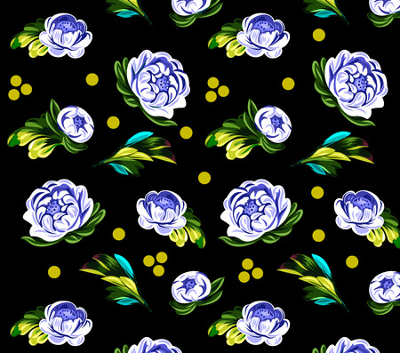 Floral background with delicate flowers and budsのイラスト素材