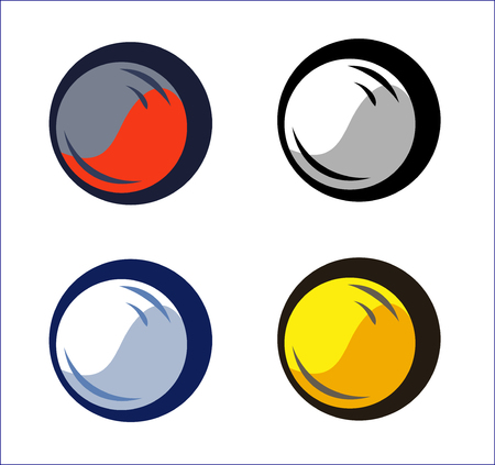 Abstract geometric design buttons, iconのイラスト素材