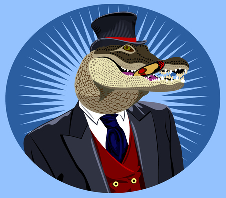 Portrait of an Alligatorのイラスト素材