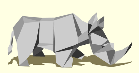 Rhinoceros, simple abstract imageのイラスト素材