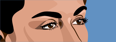 beautiful, expressive eyes womenのイラスト素材