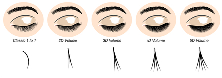 Eyes with extended artificial eyelashesのイラスト素材