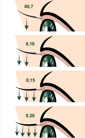 Eyes with extended artificial eyelashesのイラスト素材