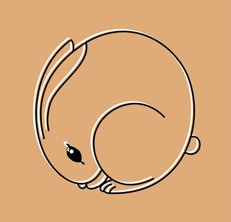 Vector portrait BUNNY character, mascotのイラスト素材