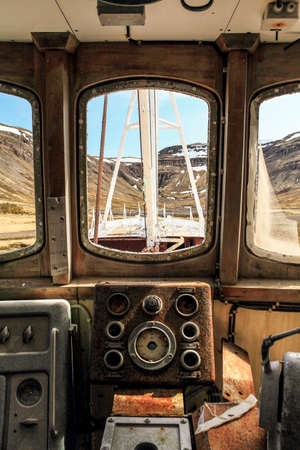 Old stranded ship stranded in Patreksfjordur, Westfjords of Icelandの写真素材