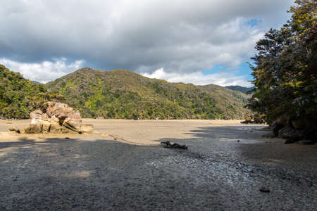 Torrent bay of Abel Tasman National Park in summer, New Zealandの写真素材