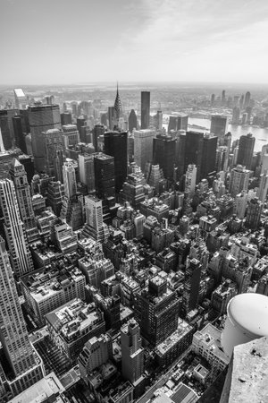 Manhattan skyscrapers from Empire State Building, United Statesの写真素材