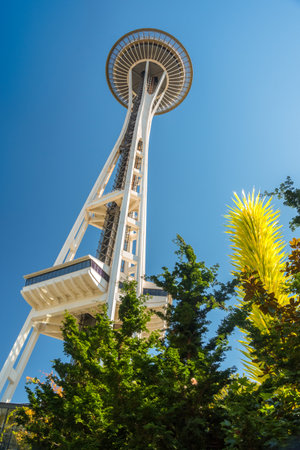 Famous Space Needle of Seattle, Washington State, USAのeditorial素材