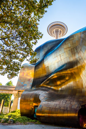 Facade of the Museum of Pop Culture in Seattle, United Statesのeditorial素材