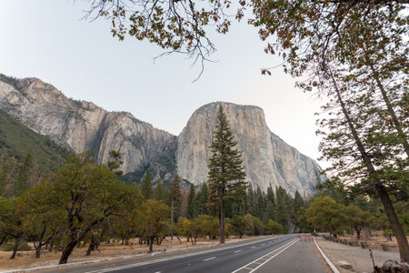 Alpine landscape of Yosemite National Park, USAの写真素材