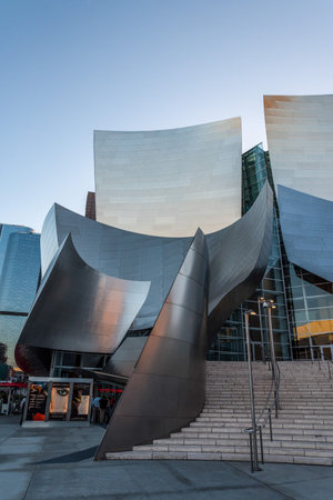 The famous Walt Disney Concert Hall by architect Frank Gehry in Los Angeles, USAのeditorial素材