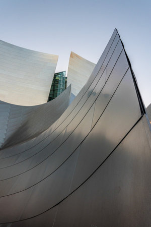The famous Walt Disney Concert Hall by architect Frank Gehry in Los Angeles, USAのeditorial素材