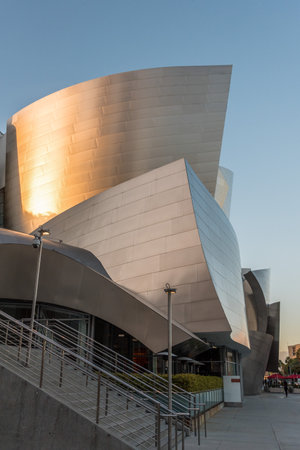 The famous Walt Disney Concert Hall by architect Frank Gehry in Los Angeles, USAのeditorial素材