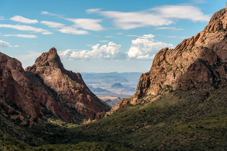 Scenic mountain landscape in Big Bend National Park, United Statesの写真素材
