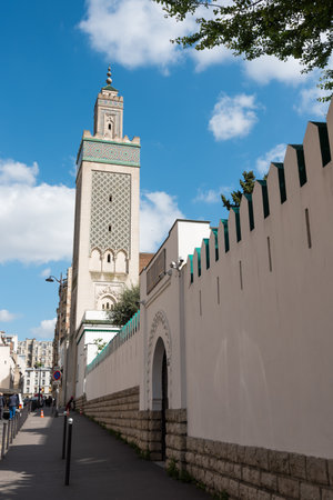 The outside of the Grande Mosquee de Paris, Franceの写真素材