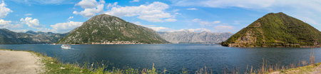Beautiful picturesque bay of Kotor in Montenegroの写真素材