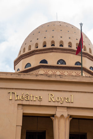 The Royal Theater in the city center of Marrakech, Moroccoの写真素材