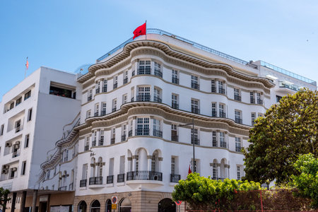 Development Agency for the Bouregreg Valley in an Art Deco house in the city center of Rabat, Moroccoのeditorial素材
