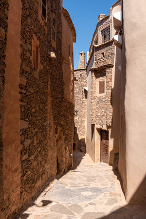 Old ancient door in a Moroccan village in the Anti-Atlas mountainsの写真素材