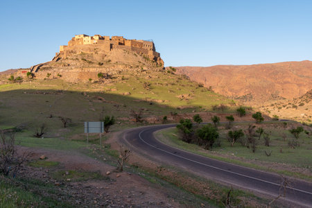 Historic Tizourgane village in the Anti-Atlas mountains, South Moroccoの写真素材