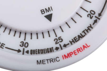 body mass index on white backgroundの写真素材