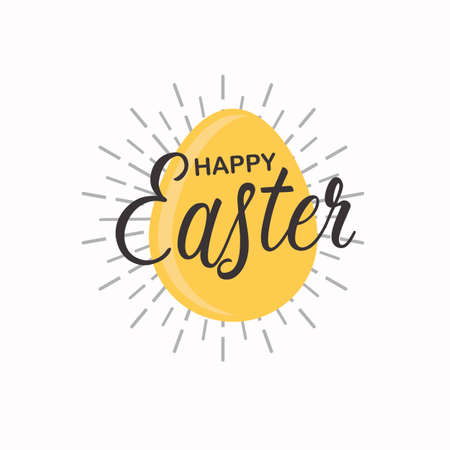 Happy easter design elements, illustrationのイラスト素材