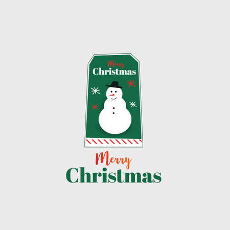 Christmas Labels and Badges Vector Design Elements Set. Merry Christmas and Holidays Wishes Retro Typography Greeting Cards, Posters and Flyers, Vector illustratorのイラスト素材